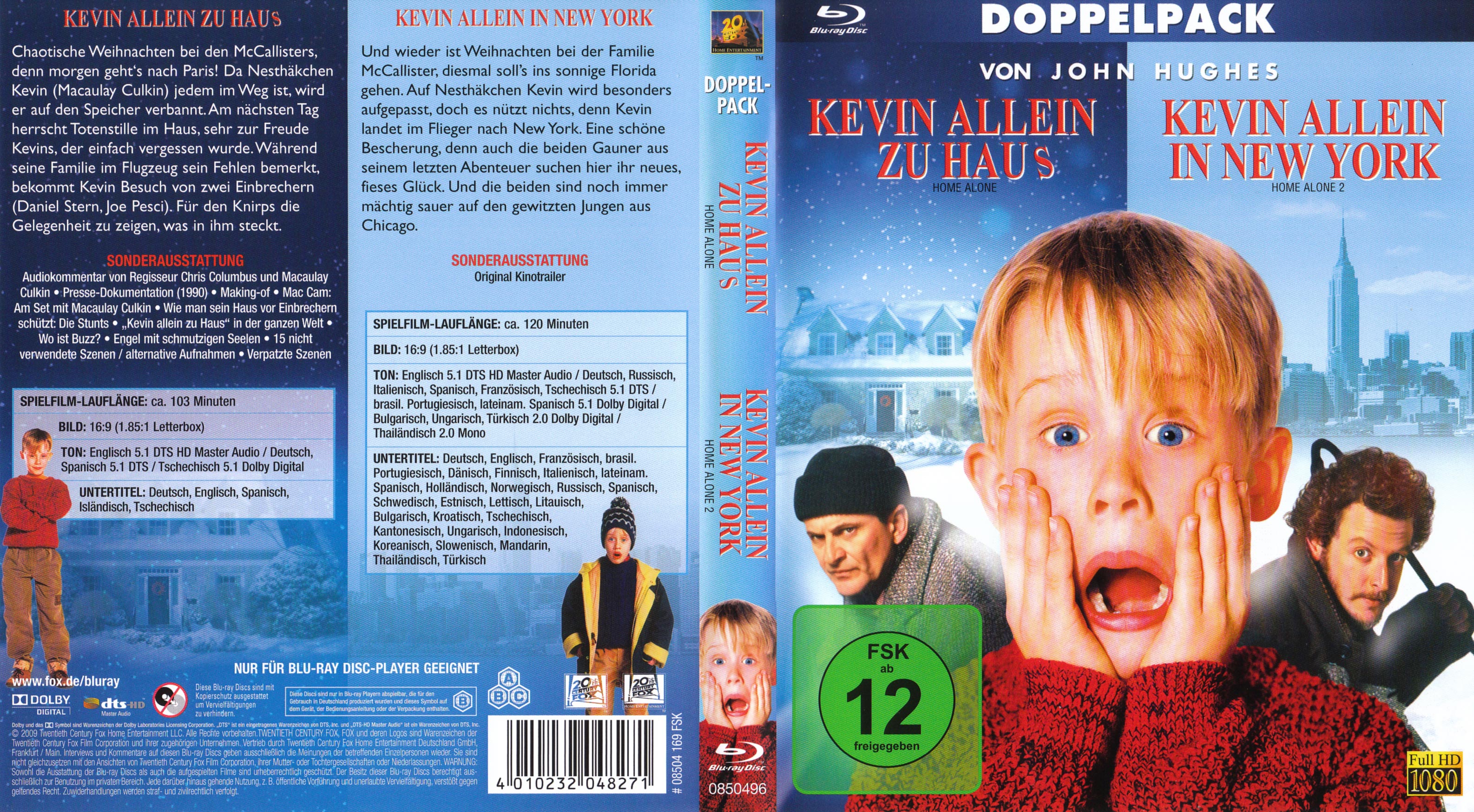 Kevin Allein zu Haus In New York Double Feature blu ray cover german | German DVD Covers