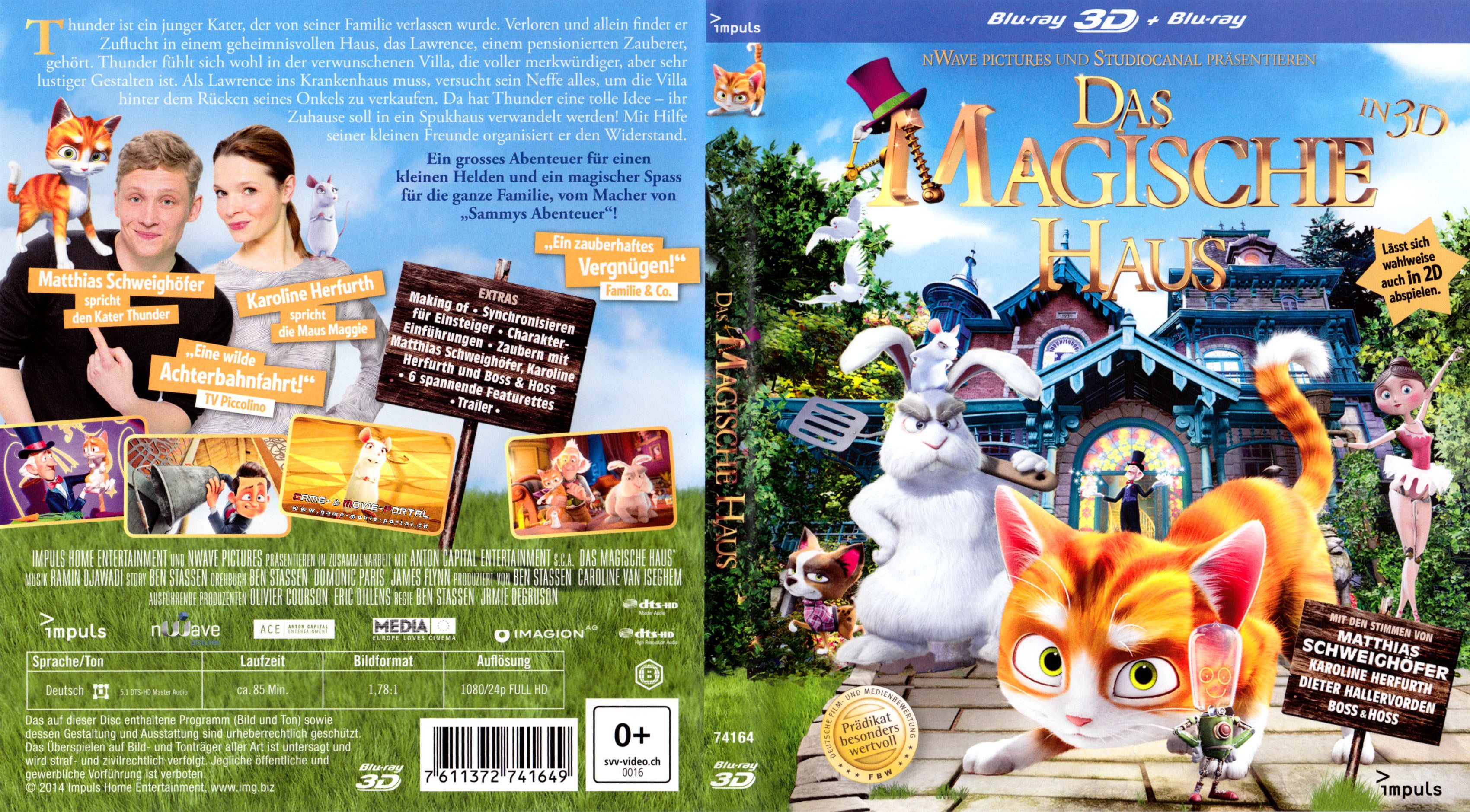 Das magische Haus 3D blu ray cover german German DVD Covers