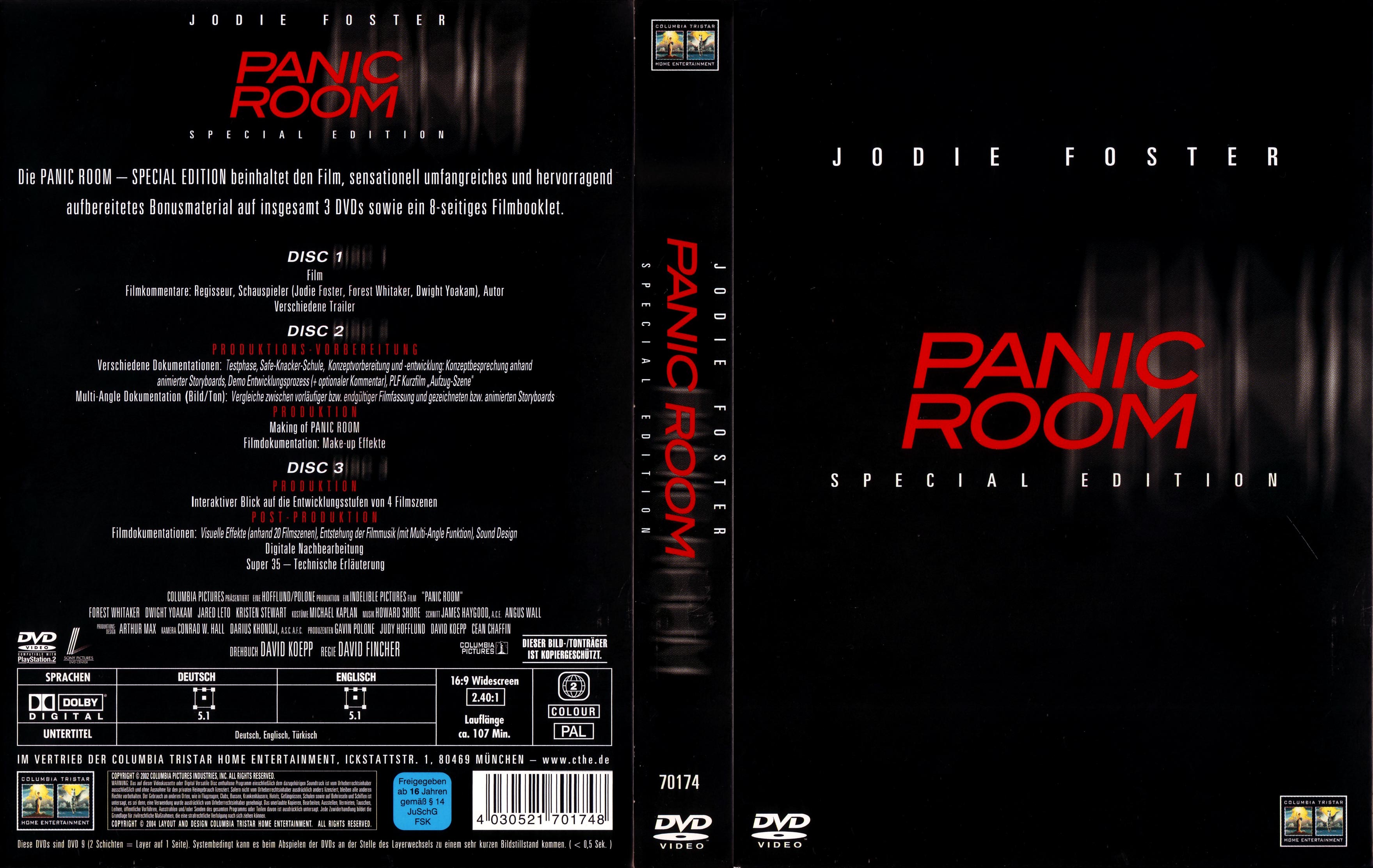 Panic Room Special Edition German Dvd Cover German Dvd Covers