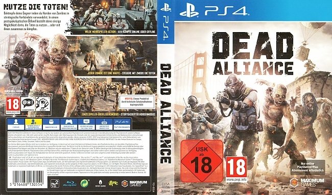 Dead Alliance PS4 Cover German Deutsch german ps4 cover
