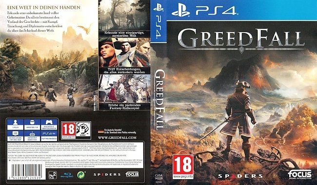 Greedfall PS4 Cover German Deutsch german ps4 cover