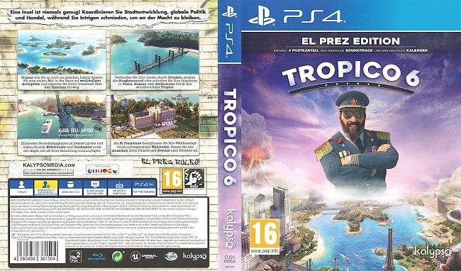 Tropico 6 PS4 Cover German Deutsch german ps4 cover