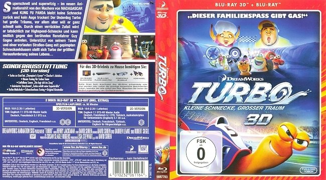 Turbo Kleine Schnecke Grosser Traum Cover 3D Bluray german blu ray cover