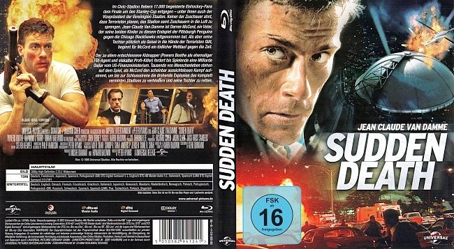 Sudden Death Jean Claude Van Damme Cover German Bluray german blu ray cover