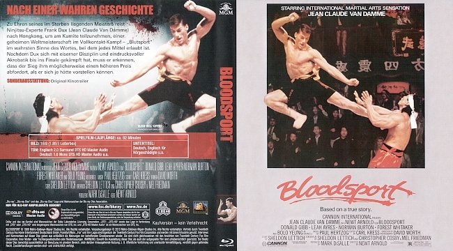 Bloodsport Cover 2 german blu ray cover