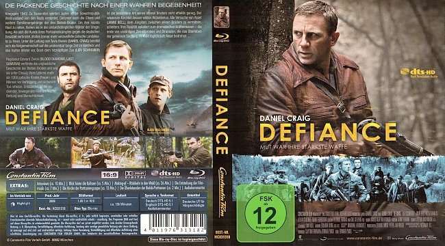 Defiance Unbeugsam Daniel Craig Blu ray Cover German Deutsch german blu ray cover