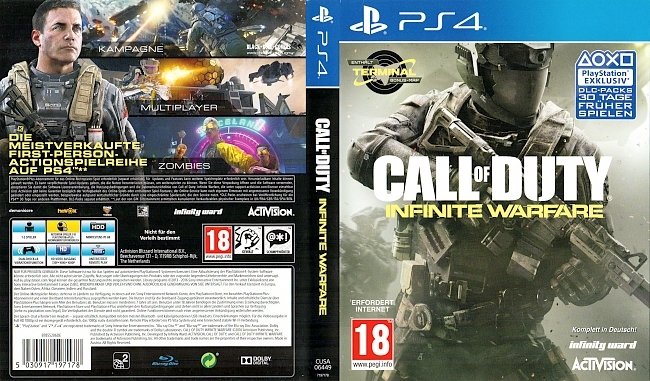Call of Duty Infinite Warfare Activision Infinity Ward Cover German Deutsch german ps4 cover