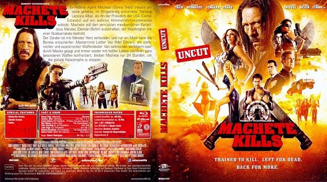 Machete Kills Cover Blu ray ohne FSK Deutsch German german blu ray cover