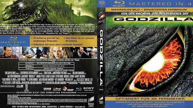 Godzilla Blu ray Cover German Deutsch german blu ray cover