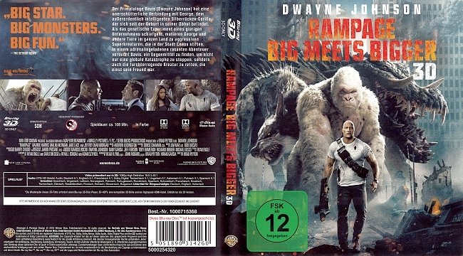 Rampage Big meets Bigger Cover 3D Blu ray German Deutsch german blu ray cover