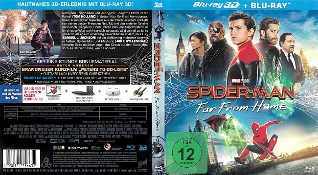 Spider Man Far From Home Blu ray 3D Cover German Deutsch german blu ray cover