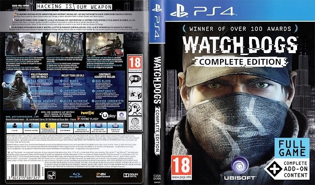 Watch Dogs Complete Edition PS4 Cover German Deutsch german ps4 cover