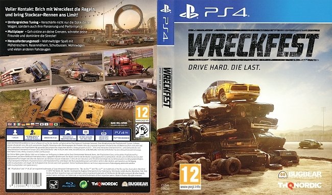 Wreckfest PS4 Cover German Deutsch german ps4 cover