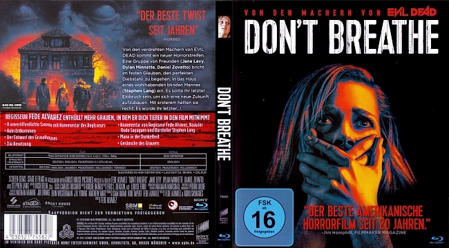 Dont Breathe Cover Blu ray German Deutsch Tedesco Allemand german blu ray cover