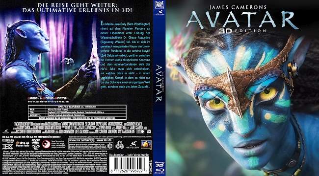 Avatar 3D blu ray cover german