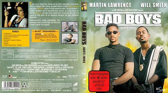 Bad Boys Will Smith german blu ray cover