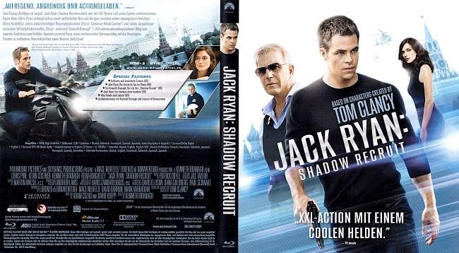 Jack Ryan Shadow Recruit blu ray cover german