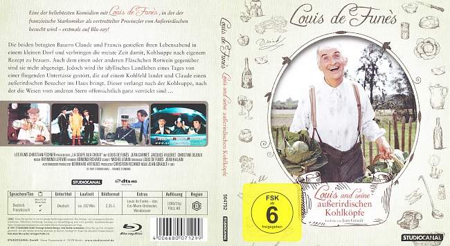 Louis und seine ausserirdischen Kohlkoepfe Cover Louis de Funes german blu ray cover