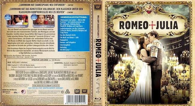 Romeo and Julia William Shakespeare blu ray cover german