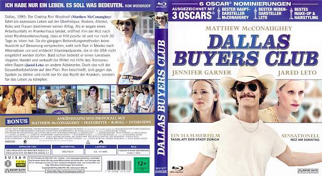 Dallas Buyers Club blu ray cover german