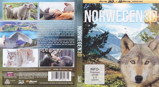 Norwegen 3D blu ray cover german