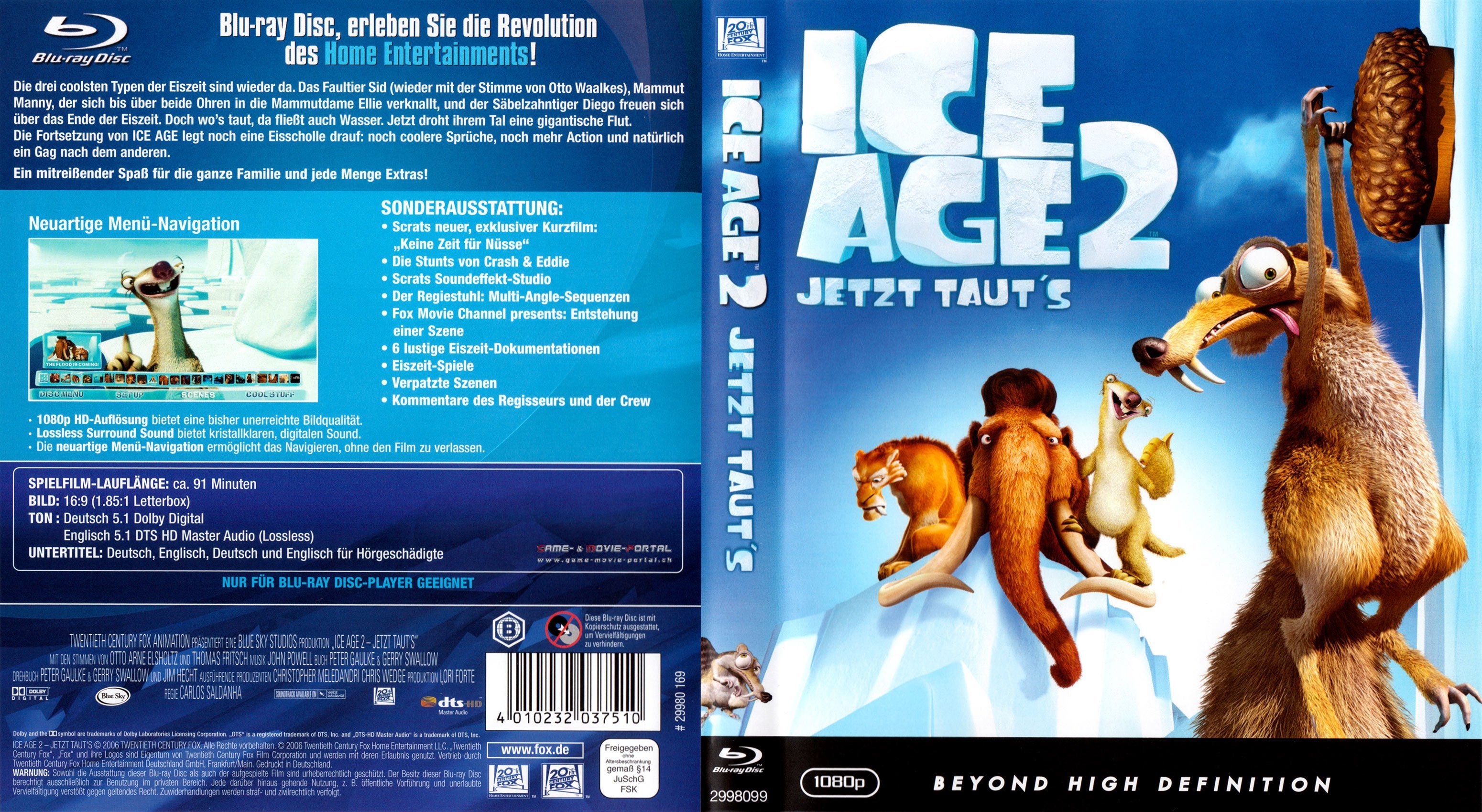 Ice Age 2 Jetzt tauts blu ray cover german German DVD Covers.