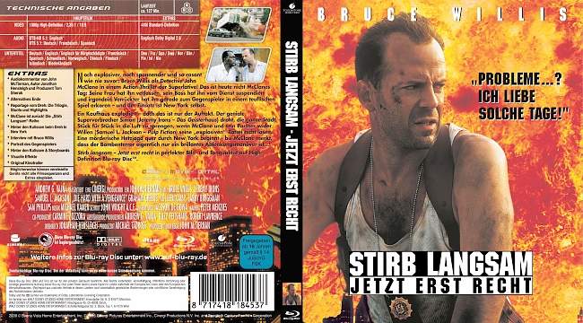 Stirb Langsam 3 Cover Blu ray german blu ray cover