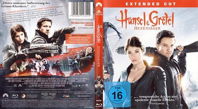 Haensel und Gretel Hexenjager Extended Cut blu ray cover german