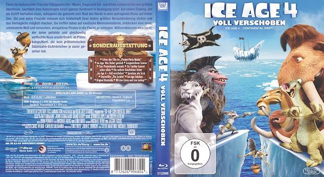 Ice Age 4 Voll verschoben german blu ray cover