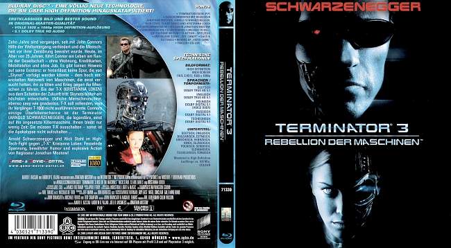 Terminator 3 Rebellion der Maschinen blu ray cover german