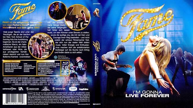 Fame I m gonna live forever german blu ray cover