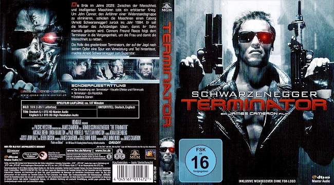 Terminator 1 blu ray cover german