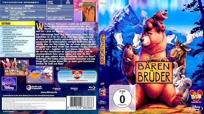 Baerenbrueder 1 german blu ray cover