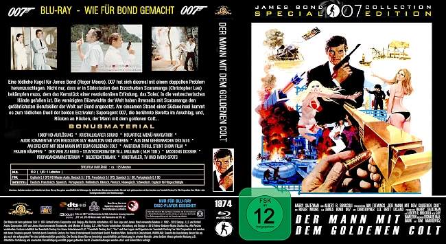 James Bond 007 Der Mann mit dem goldenen Colt german blu ray cover
