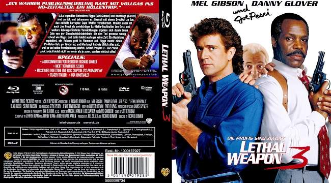 Lethal Weapon 3 blu ray cover german