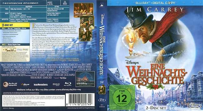 Eine Weihnachtsgeschichte Disney blu ray cover german