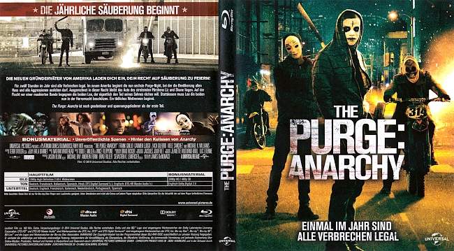 The Purge 2 The Purge Anarchy blu ray cover german