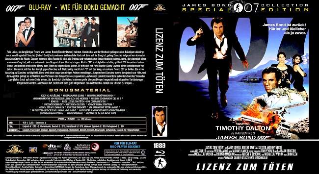 James Bond 007 Die Lizenz zum Toeten blu ray cover german