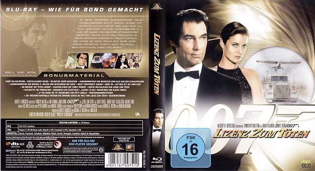 James Bond 007 Die Lizenz zum Toeten german blu ray cover