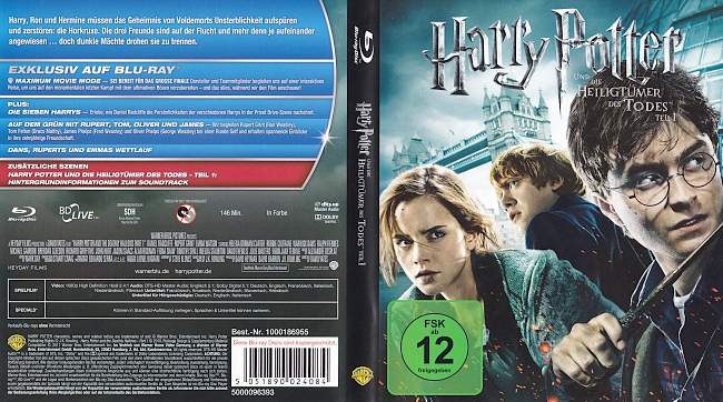 Harry Potter 7 Und die Heiligtuemer des Todes blu ray cover german