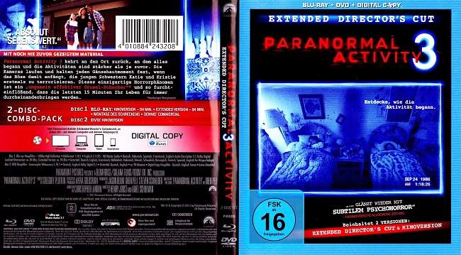 Paranormal Activity 3 german blu ray cover