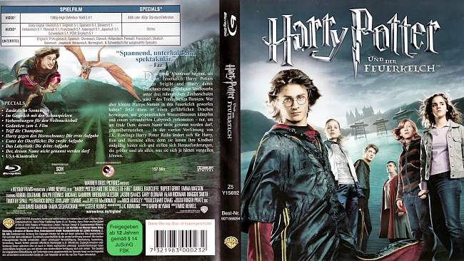 Harry Potter und der Feuerkelch german blu ray cover