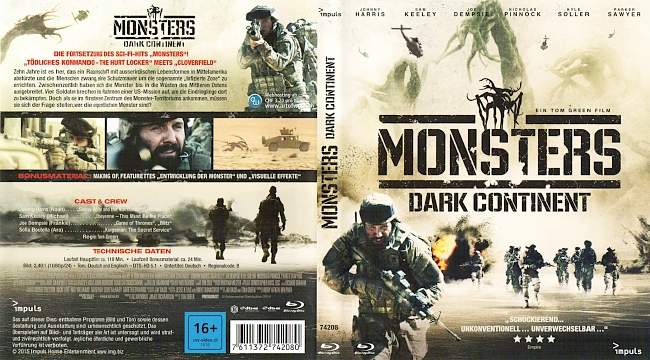 Monsters Dark Continent blu ray cover german