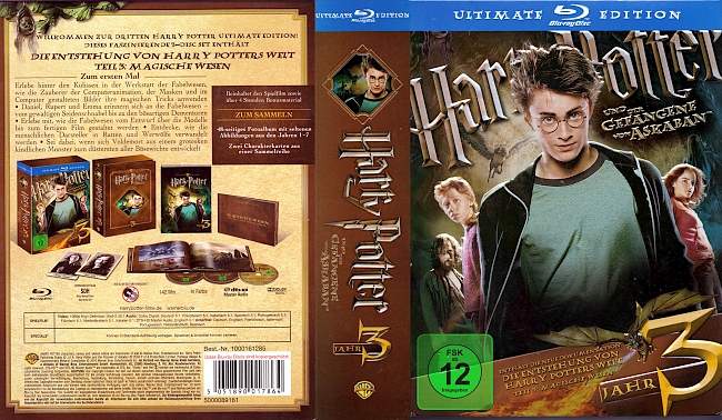 Harry Potter und der Gefangene von Askaban 2 german blu ray cover