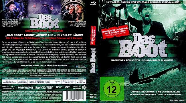 Das Boot Ungeschnittene TV Fassung german blu ray cover