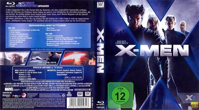X Men 1 blu ray cover german