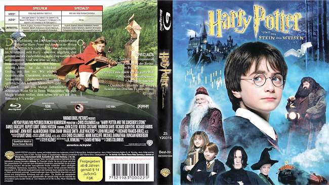 Harry Potter und der Stein der Weisen german blu ray cover