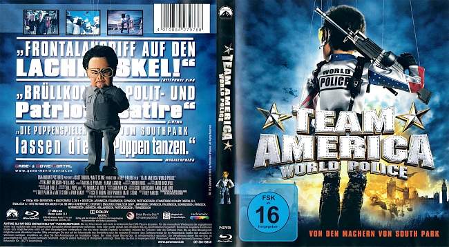 Team America World Police blu ray cover german