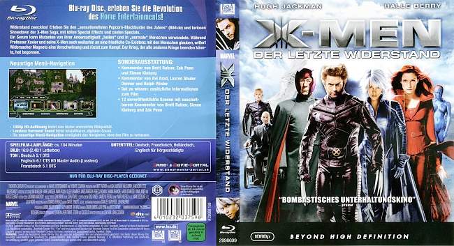 X Men 3 Der letzte Widerstand blu ray cover german