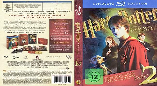 Harry Potter und die Kammers des Schreckens blu ray cover german